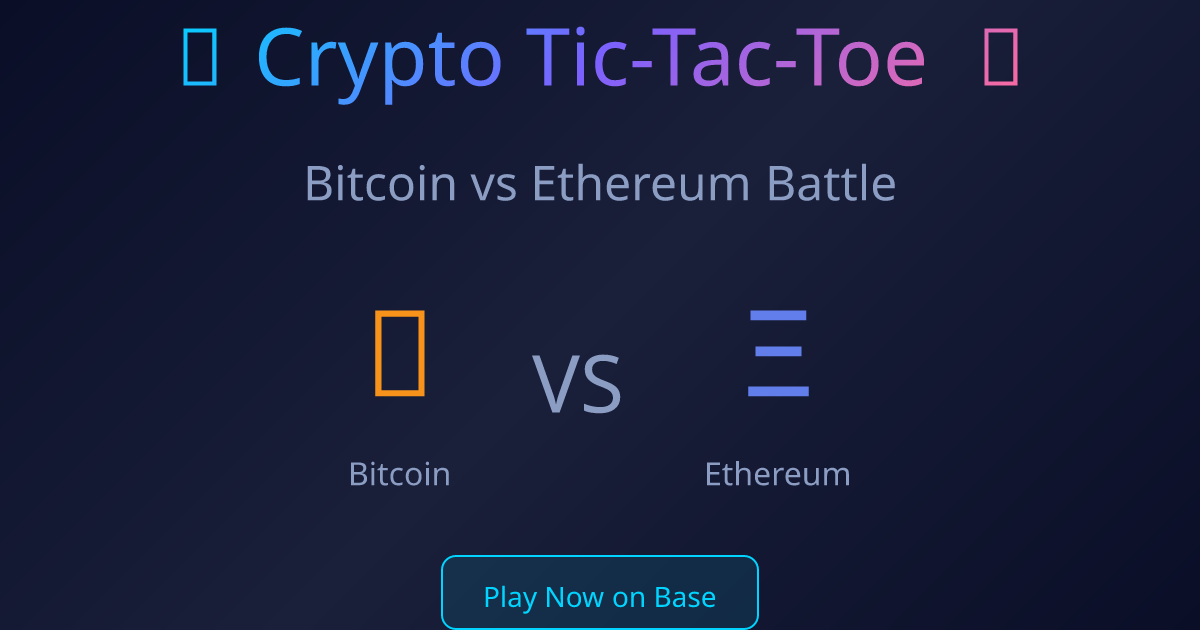 Crypto Tic-Tac-Toe - Farcaster Mini Apps
